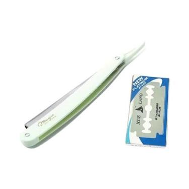 Imagem de Navalha Manual Vintage Para Homens Com 10 Lâminas, Clássica Para Barbe