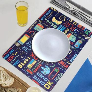 Imagem de 6 Jogo Americano Game Play Impermeável Pvc 6 Lugares - IDEALIZA