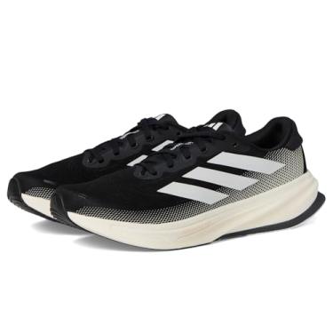Imagem de adidas Tênis de corrida feminino Supernova Rise 2, Preto/Zero Metálico/Branco Cristal, 5.5 Wide