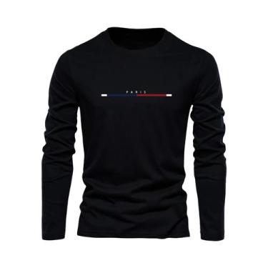 Imagem de Camiseta Masculina plus Size De Algodão, Ajuste Solto, Casual, Esporti