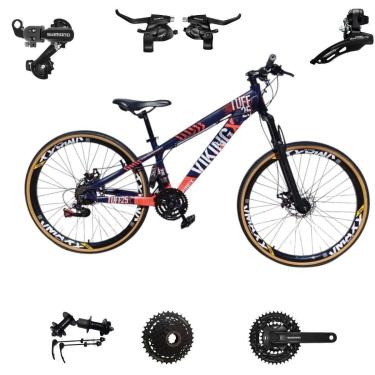 Imagem de Bicicleta 26 VikingX T25 24v Aluminio SHIMANO K7 Indexado Pneu Slick Fino Fx Amarela1.50-Unissex