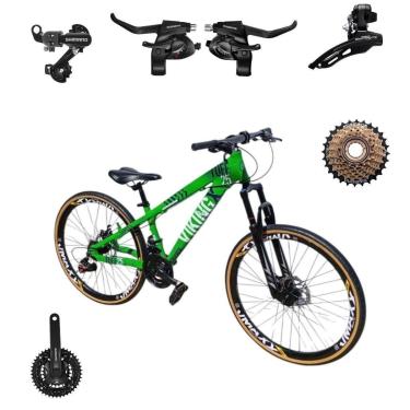 Imagem de Bicicleta 26 VikingX T25 21v Freeride  SHIMANOS Pneu Slick Fino Fx Amarela1.50-Unissex