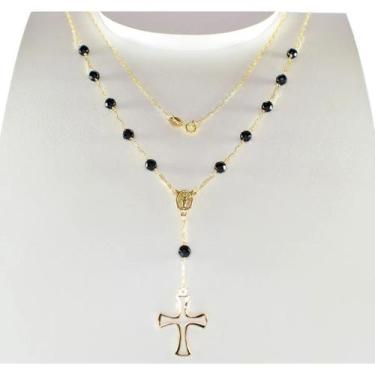 Imagem de Colar Terço Ouro 18k 750 45cm De Pérolas Naturais 4,5mm - Paulistana J