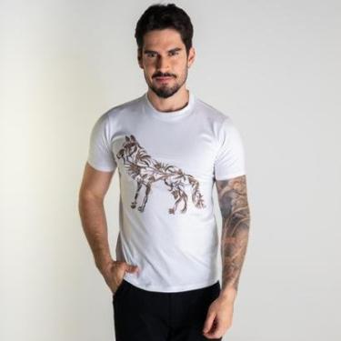 Imagem de Camiseta Acostamento Wolf Leaf Branca-Masculino