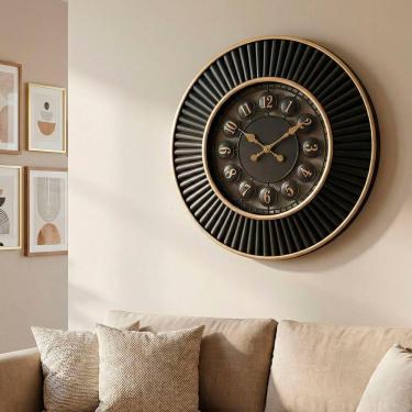 Imagem de Relógio De Parede Decorativo Vazado Vintage Elegante De 50cm