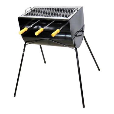 Imagem de Churrasqueira Espetinho E Pé Fe 1 Grelha 3 Espeto 83x44x30cm