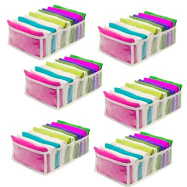 Imagem de kit 6 colmeia organizadora para camisetas 10x25x35cm G Organizalux