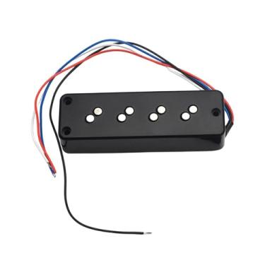 Imagem de Dynwave Captador de bobina dupla para baixo de 4 cordas, captador humbucker silencioso, fácil de instalar, peça para guitarra elétrica para palco, estúdio e, Ponte