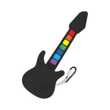 Imagem de SUNGOOYUE Chaveiro de Guitarra, Mini Teclado de Piano de Dedo de Guitarra Portátil Dobrável de Silicone Com Chips de Som, Chaveiro Tocável, Instrumento Musical para Crianças, Adultos, (Versão