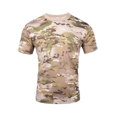 Imagem de Camiseta Masculina Camuflada 3D De Gola Redonda Com Manga Curta Leve C