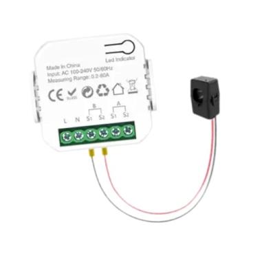 Imagem de Stgfyxgs Medidor de Eletricidade Inteligente para Dormitórios E Armazéns: Sensores de 2 Canais para Monitoramento Do Consumo de Energia Elétrica.