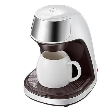 Imagem de pcagfaajmh Cafeteira de servidor único, máquina de café expresso com tanque de água removível de 0,3 l e uma xícara de café, design compacto, extrato de 4 minutos, proteção antiseca para cappuccino