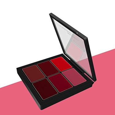 Imagem de Paleta multifuncional de blush gloss labial e batom com nutrição para lábios maquiagem longa duração segura limpa perfeita festa vida casual casamento salão profissional uso em casa