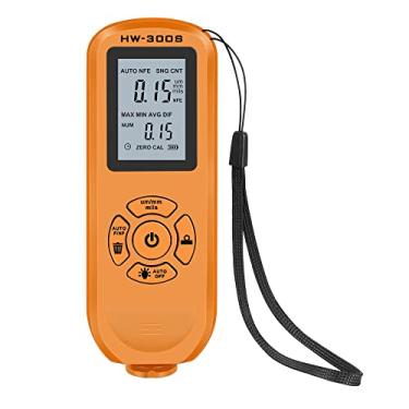 Imagem de HW-300S Medidor de Espessura Revestimento Alta Precisão Testador Digital Filme Pintura com Display LCD Luz Fundo Ferramenta Medição Princípio Indução Magnética e Vórtice para Não Condutor em Superfíci
