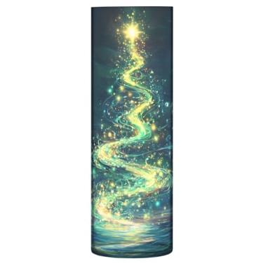 Imagem de Qilmy Vaso de árvore de Natal brilhante e estrelas para flores, vaso de belas artes, decoração de casa para escritório, sala de jantar, sala de estar, casamento195