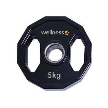 Imagem de Anilha Olímpica Poliuretano 12 Faces De 5,00 Kg Wellness – WK019 WK019