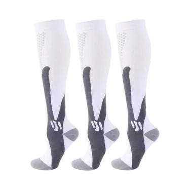 Imagem de Meias De Compressão Masculinas (2, 3 Ou 4 Pares) Para Corrida E Varize
