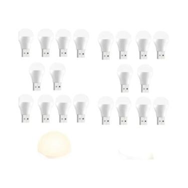 Imagem de Mini Luminária LED USB Noturna 2-20PCS, Lâmpada USB Para Leitura Com P