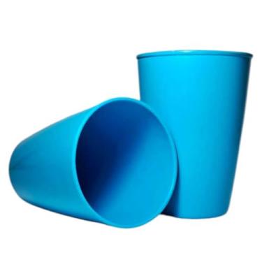 Imagem de Kit Copos Plásticos Reutilizáveis 350ml Econômicos | Copo Colorido para Festas, Churrasco e Eventos(15,AZUL)