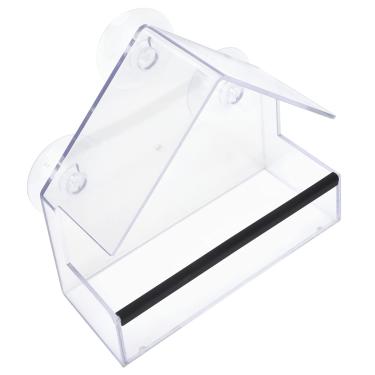 Imagem de KIMISS Alimentador Automático de Pássaros para Jardim e Pátio - Alimentador de Pássaros Suspenso Externo e Interno Com Ventosas Poderosas