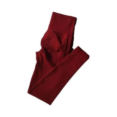 Imagem de Leggings De Yoga Sem Costura De Cintura Alta Para Mulheres, Calças De 