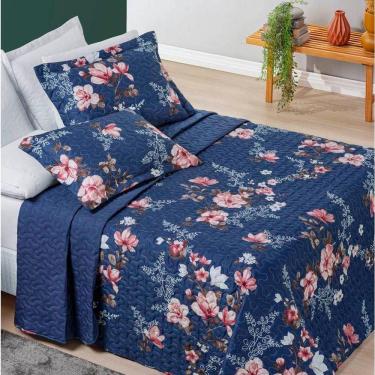 Imagem de Cobre Leito Queen Dupla Face Avere 200 Fios Estampado 3 Peças Cor Encantada