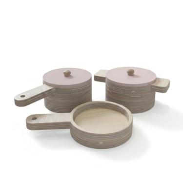 Imagem de Jogo Panelinhas Cozinha Acessório Infantil Completo Madeira