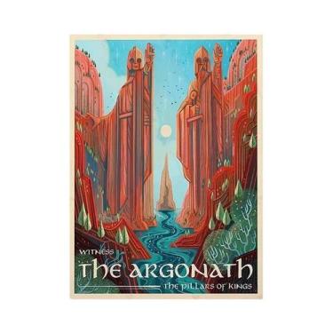 Imagem de Pôster De Arte Vintage Retrô Com Pintura Abstrata Em Tela Do Castelo D