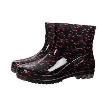 Imagem de Botas De Chuva Femininas Estilosas, Impermeáveis, Antiderrapantes E Re
