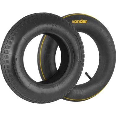 Imagem de Pneu Para Carrinho 3,25" x 8", 2 Lonas com Câmara, Vonder