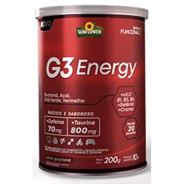 Imagem de G3 Energy Cafeína Taurina Vitaminas Minerais Pré-treino 200g - Sunflow