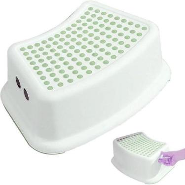 Imagem de Banquinho Degrau Infantil Cor Verde Suporta Até 80Kg - Lorben