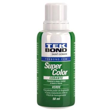 Imagem de Corante Liquido Para Tintas Super Color Verde 50Ml Tek Bond - Tekbond