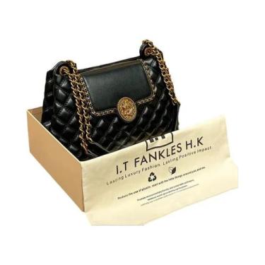 Imagem de Bolsa De Ombro Feminina De Couro Genuíno Com Grande Capacidade E Corre