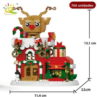 Imagem de Mini Árvore De Natal Para Crianças, Modelo De Casa Do Papai Noel, Bloc