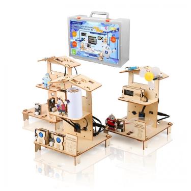 Imagem de Kit educativo ACEBOTT QE023-1 casa inteligente ESP32 3 em 1 compatível Arduino para projetos STEM com automação