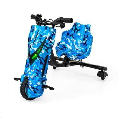 Imagem de Patinete Elétrico Triciclo Infantil Drift 350w 36v - Azul Car, Azul
