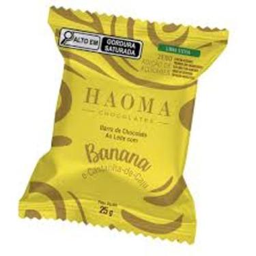 Imagem de Chocolate ao Leite com Banana e Castanha de Caju Haoma 25g