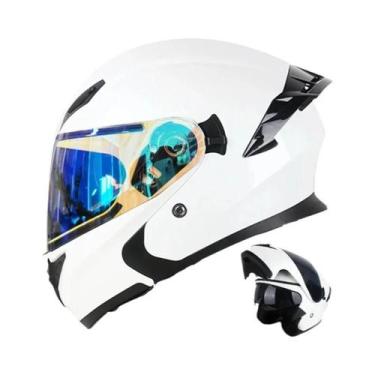 Imagem de Capacete Modular Unissex Com Lentes Duplas Para Motocicleta, Lentes Au