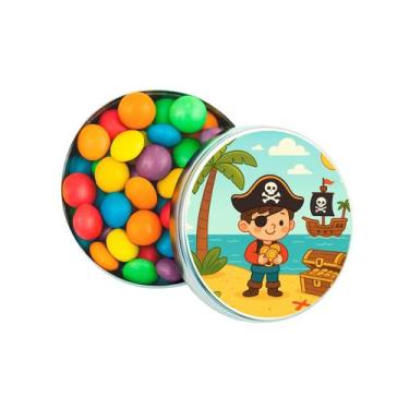 Imagem de Kit 30 Latinhas Lembrancinhas Ilha Pirata Cor: Prateado - Gil Festa Ki
