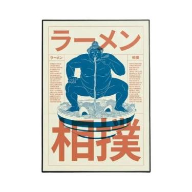 Imagem de Pôster De Arte Moderna De Tóquio Em Tela, Decoração De Parede Com Onda