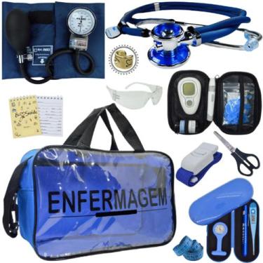 Imagem de Kit Enfermagem Cores Bolsa Top Premium + Medidor Glicose - Love Saude,