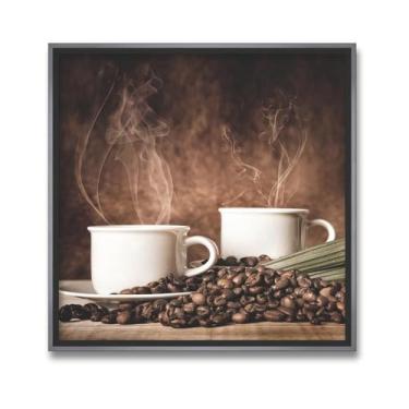 Imagem de Quadros Decorativos Aromas de Café Vidro e Moldura 43x43cm - Decorary,