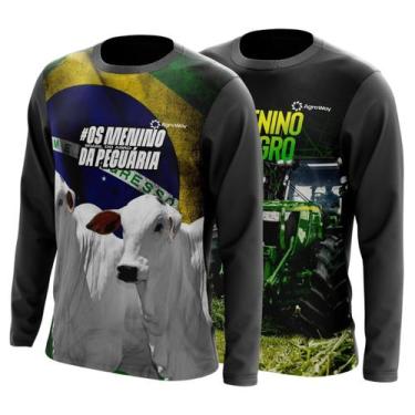 Imagem de Combo 2 Camisas Agro Masculinas Manga Longa Proteção Uv Respirável Col