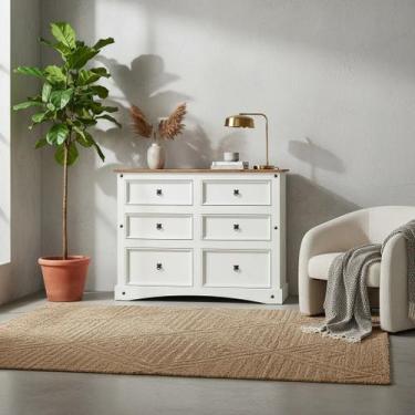 Imagem de Cômoda 6 Gavetas Madeira Maciça - moblix, Branco