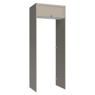 Imagem de Porta-Geladeira 83 cm 1 Porta Basculante Crema/Branco/Crema Vik Madesa