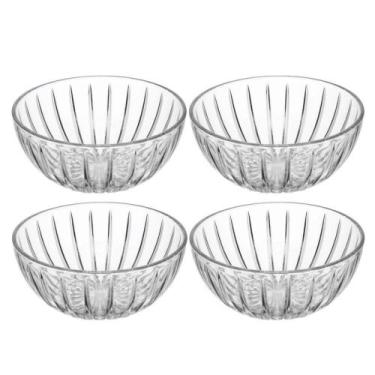 Imagem de Jogo 4 Bowl De Cristal Ecológico Mini Tigela Cumbuca Transparente Wolf