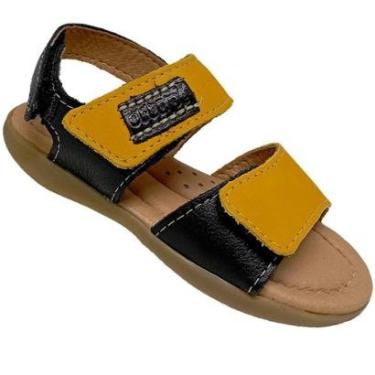 Imagem de Sandália Carinhoso Ortopé 223371-603 Menino - Preto/Mostarda-Masculino