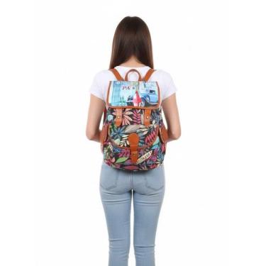 Imagem de Mochila Feminina Tropical Folhagens Retrô Paris
