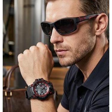 Imagem de Kit Relógios Digital Display grande Masculino Esportivo estilo militar